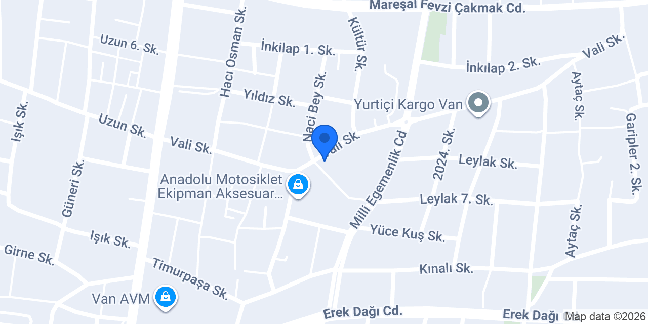 Van zambak çiçekçilik konumu