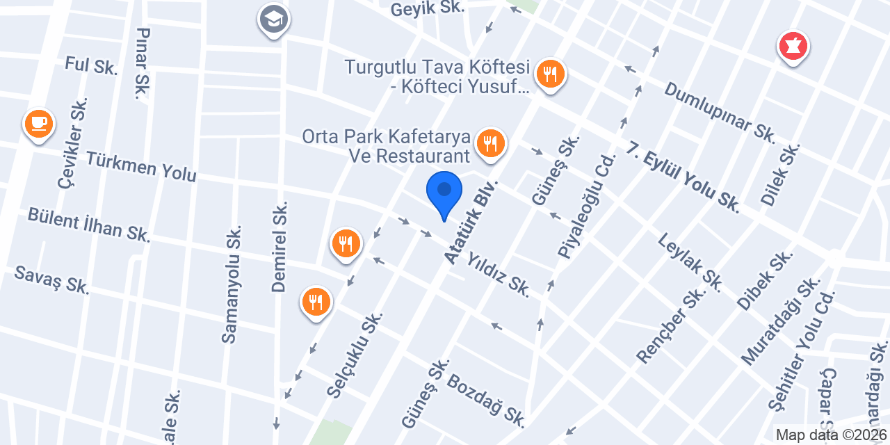 Özel Turgutlu Motorlu Taşıt Sürücüleri Kursu konumu