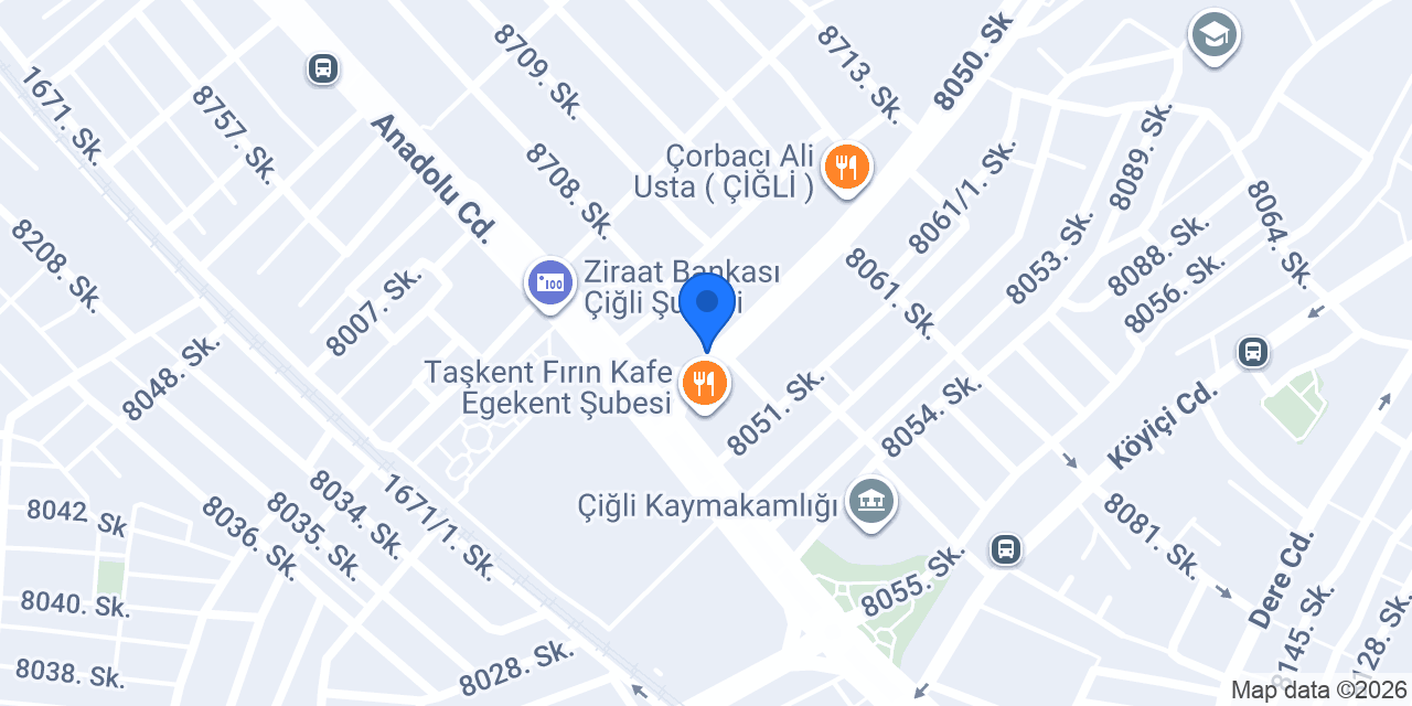 Çiğli Merkez Egekent Taksi Durağı konumu