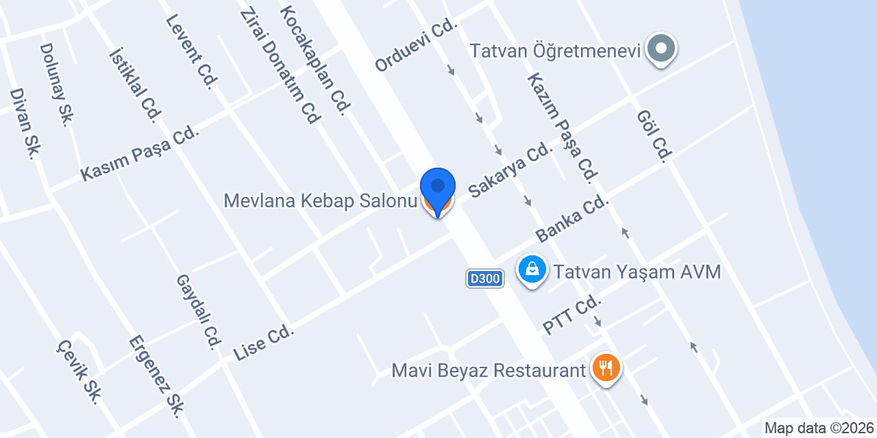 Mevlana Kebap Salonu konumu