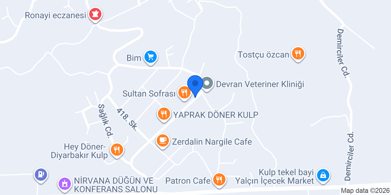 Kızılay-kulp Şubesi konumu