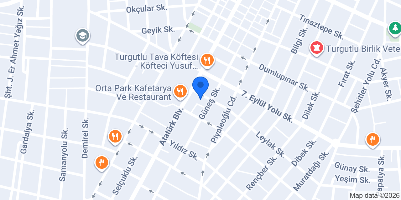 Turgutlu Şifa Medikal konumu