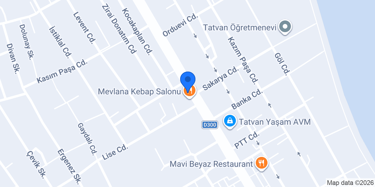 Mevlana Büryan Salonu konumu