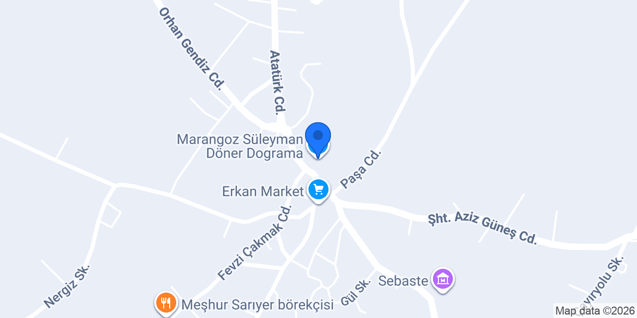 Marangoz Süleyman Döner Dograma konumu