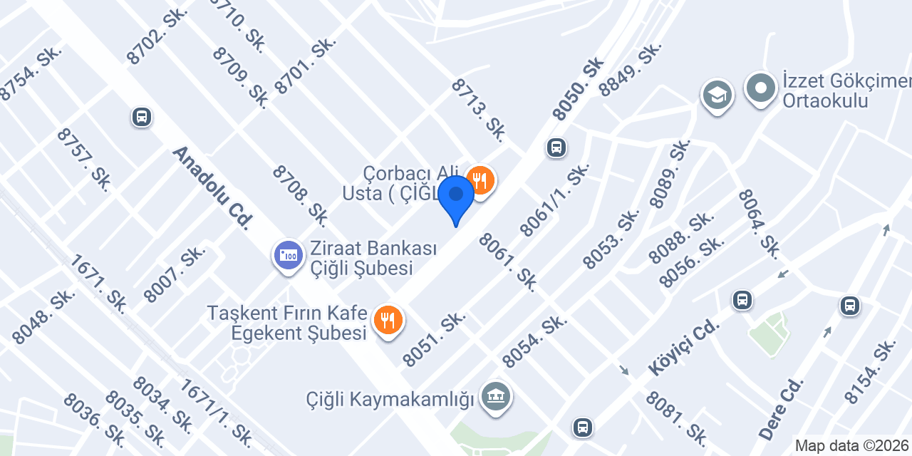 İzsu Çiğli Şube konumu