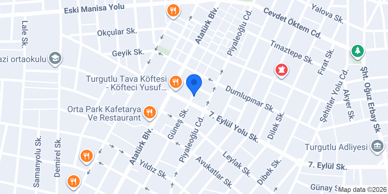 Turgutlu Cam Sanat Sedat Cam konumu