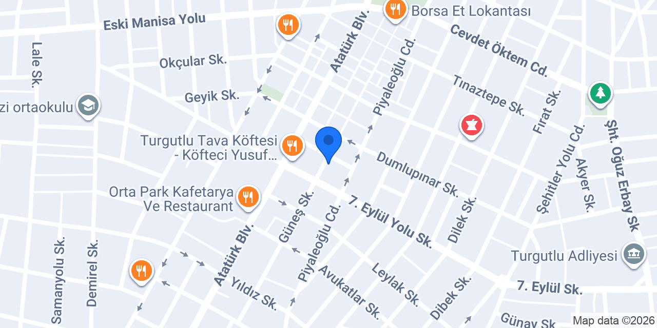 Turgutlu Avukat İdris Tanç konumu