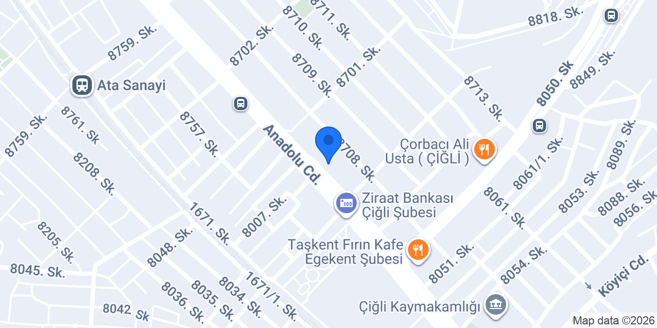 Ergül Mobilya Çiğli konumu