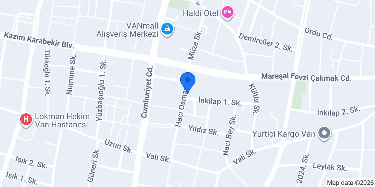 Aras Kargo Yüzüncüyıl Şubesi konumu