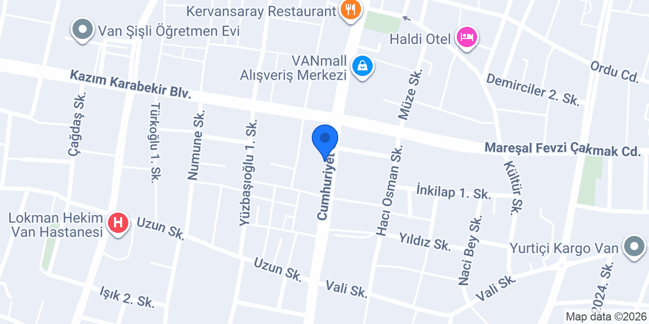 CARVANS Oto Kiralama konumu