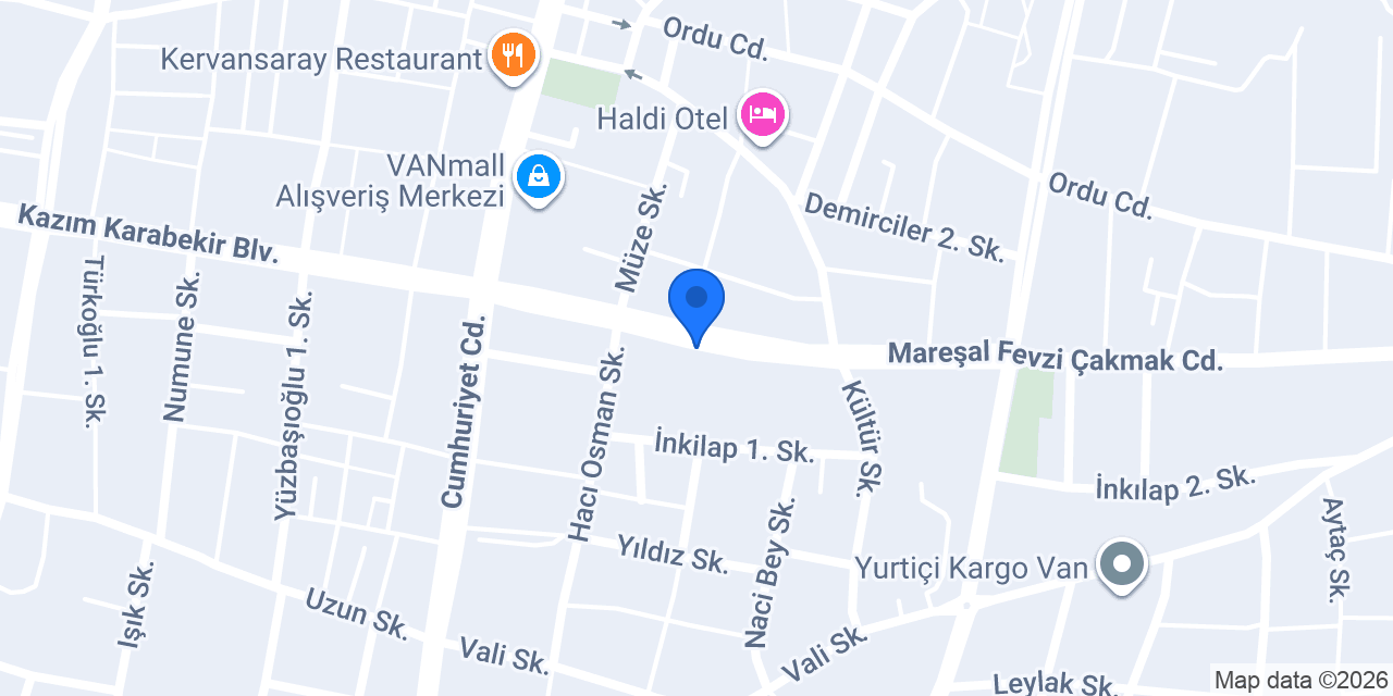 Van Öncü Hedef Özel Güvenlik Eğitim Kurumu konumu