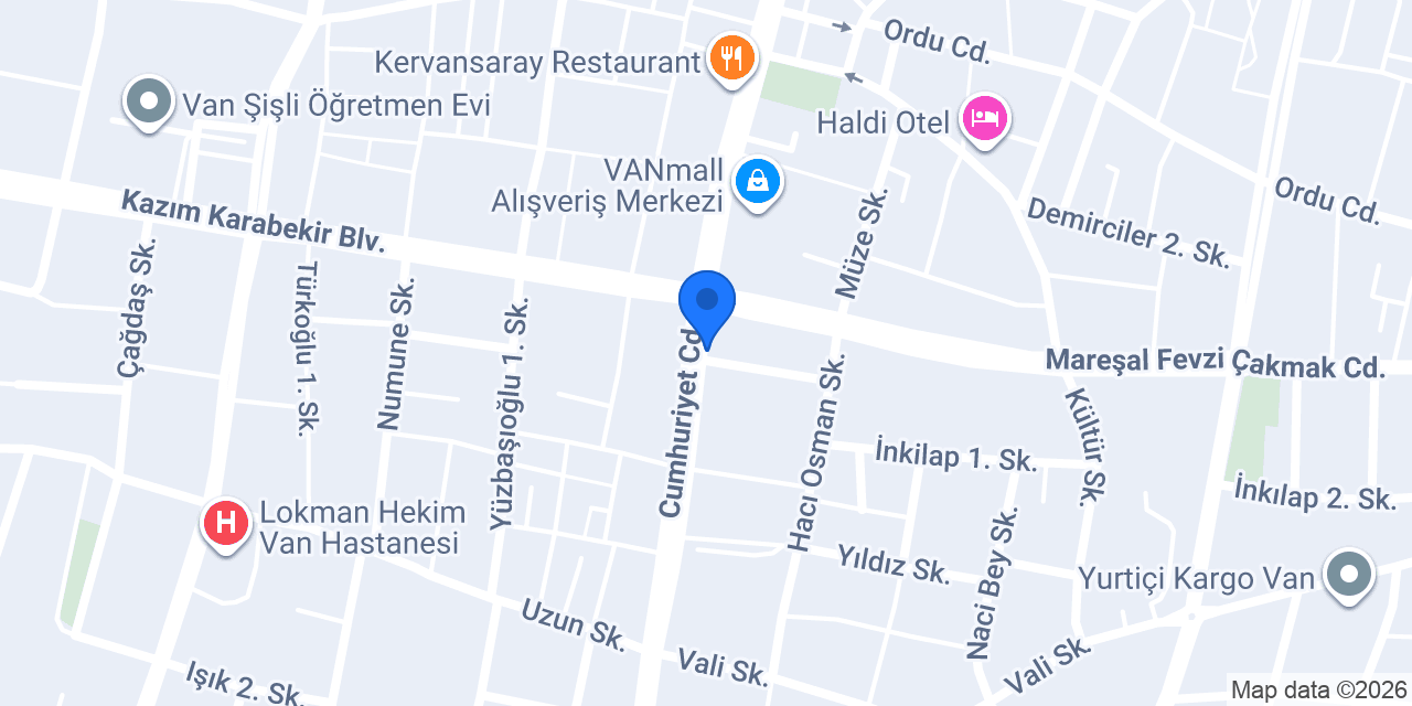 Van maraş taksi konumu