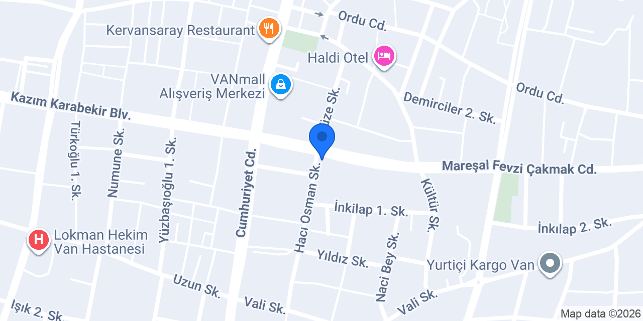 AV. SALİH MUHAN (VAN AVUKAT) konumu