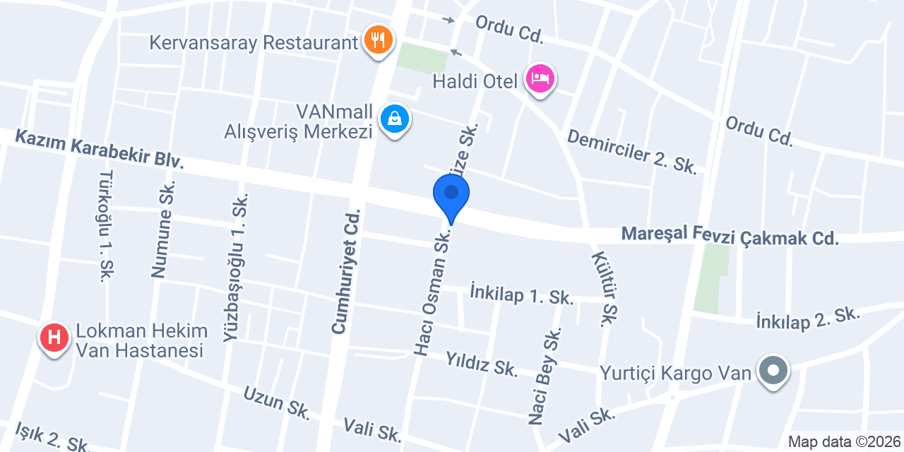 Van Uzman Psikoteknik Değerlendirme Merkezi konumu
