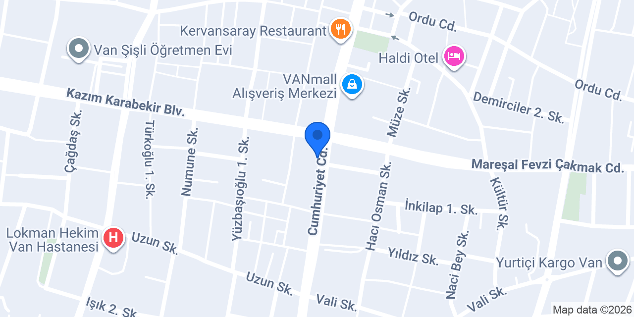 VB VAN TEMİZLİK konumu