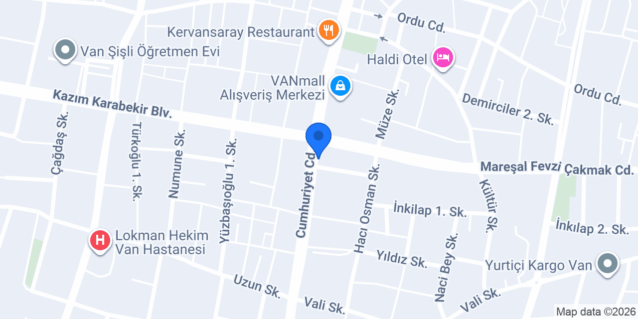 Öz Van Yolu Turizm konumu