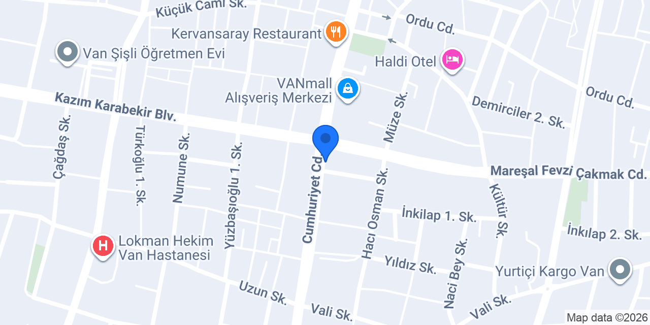 Gaziantep Baklava Sarayı konumu
