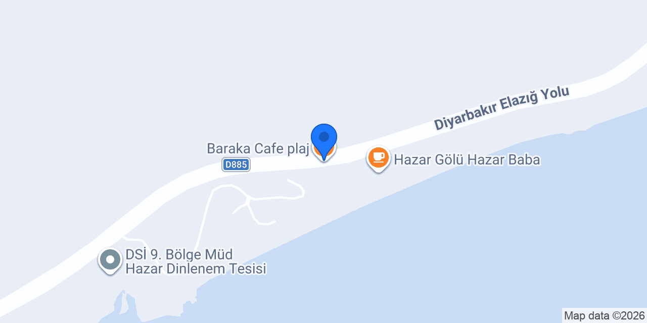 Baraka Cafe plaj konumu