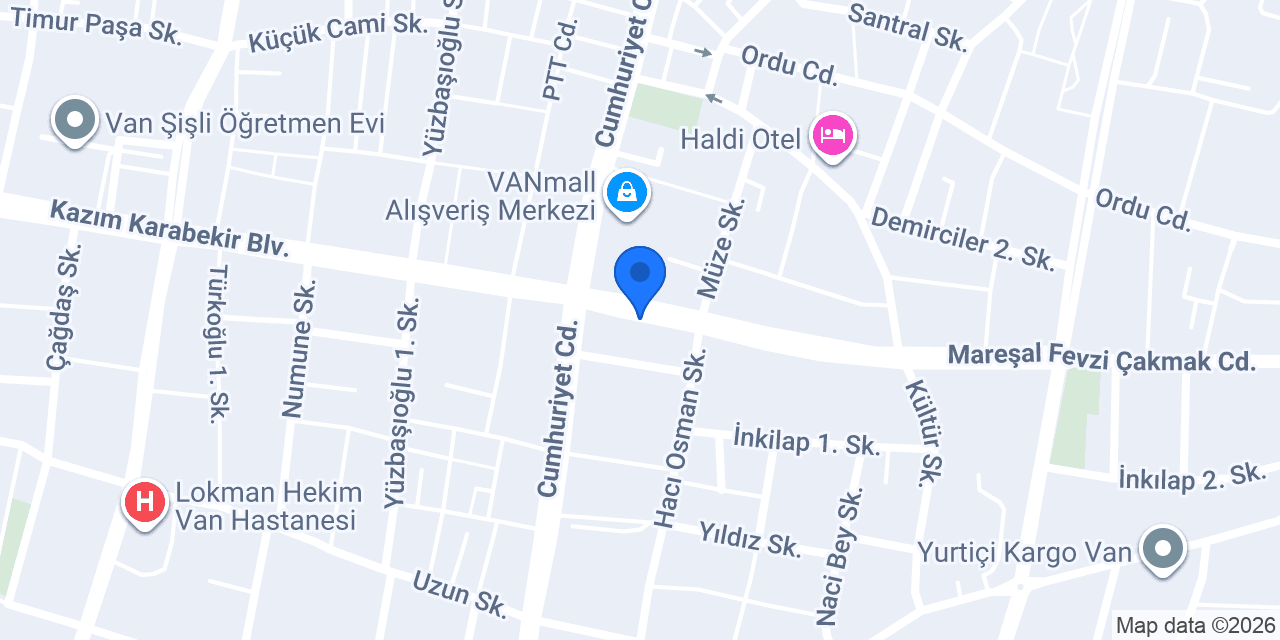 Jolly Tur - Van, Merkez konumu