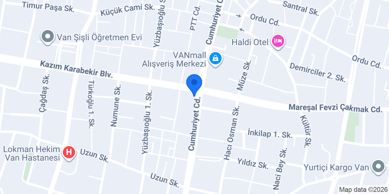 MAD Parfüm Van Cadde 2 konumu