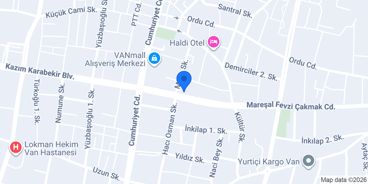 Vander Turizm konumu