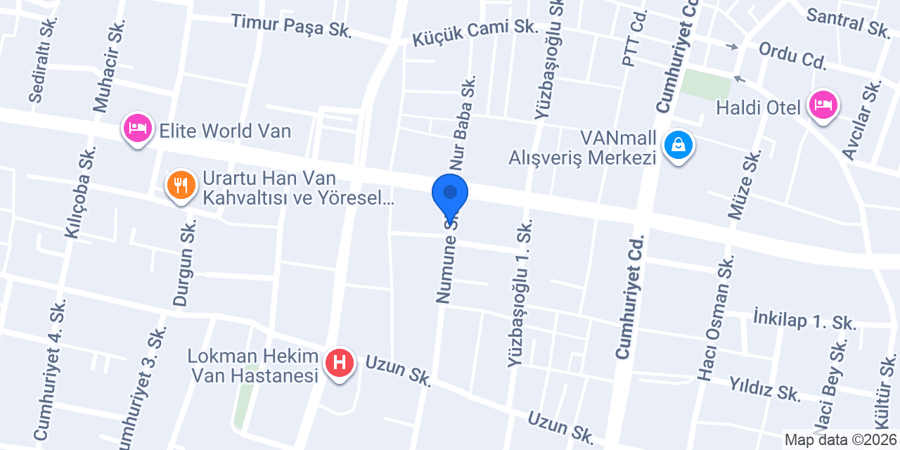 Van Gümrük AVM konumu
