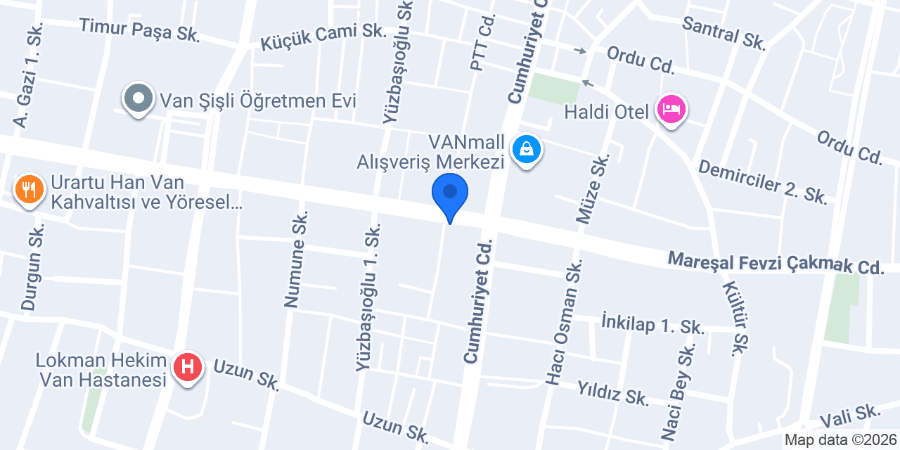 VAN 2. NOTERLİĞİ konumu