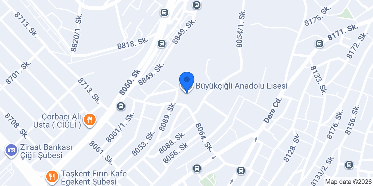 Büyükçiğli Anadolu Lisesi konumu