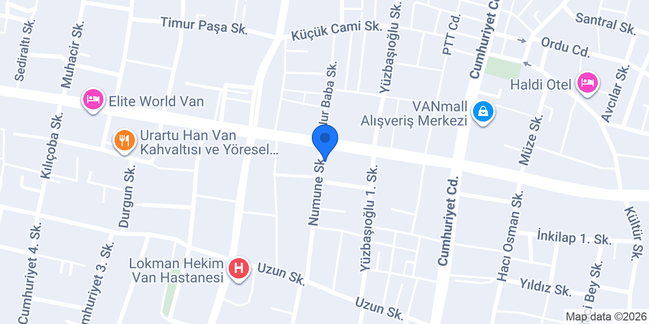 Van Akdamar Kahvalti Salonu konumu