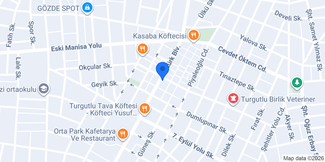 TEB Turgutlu Şubesi konumu