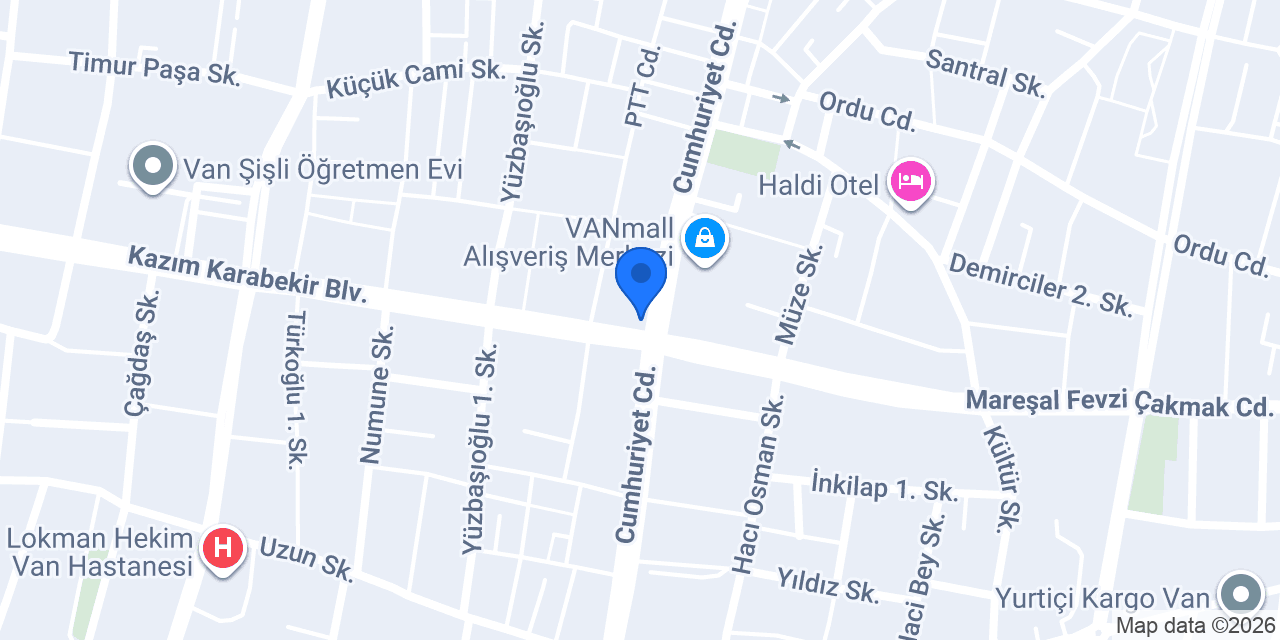 Tudors Van Maraş konumu