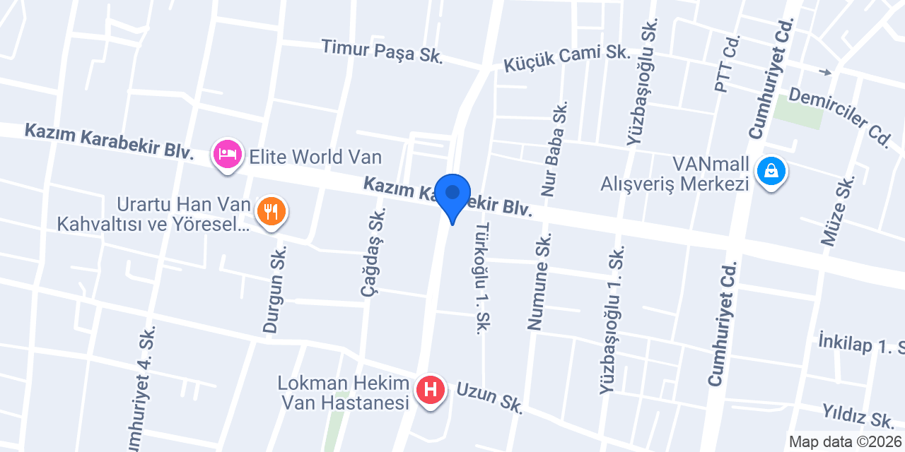 Van İş Elbiseleri konumu