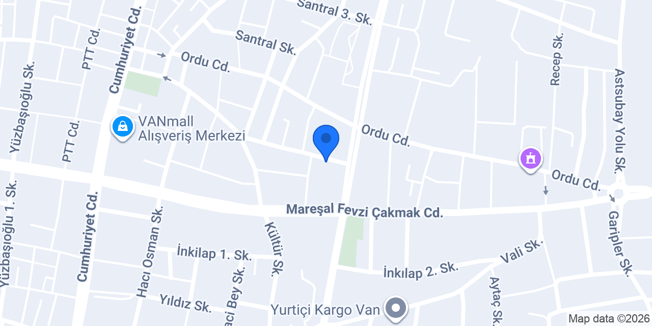 Van Spot Ümit Mobilya konumu
