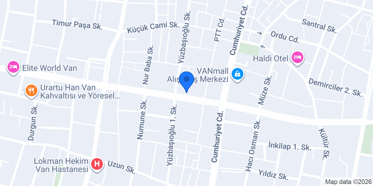 MAD Parfüm Van Maraş Cadde konumu