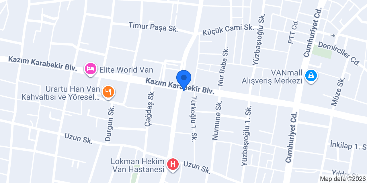 TEK TAT UNLU MAMÜLLERİ VAN konumu