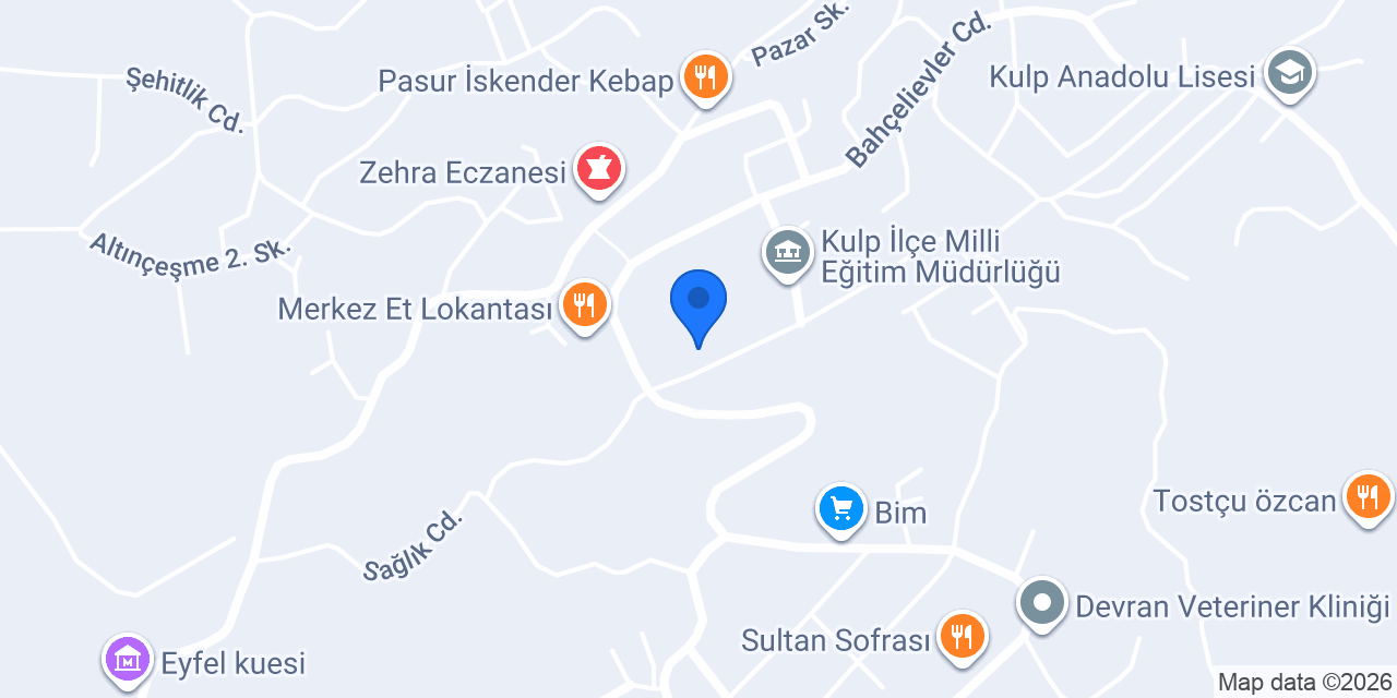 Kulp Pasur Çiçekçilik konumu
