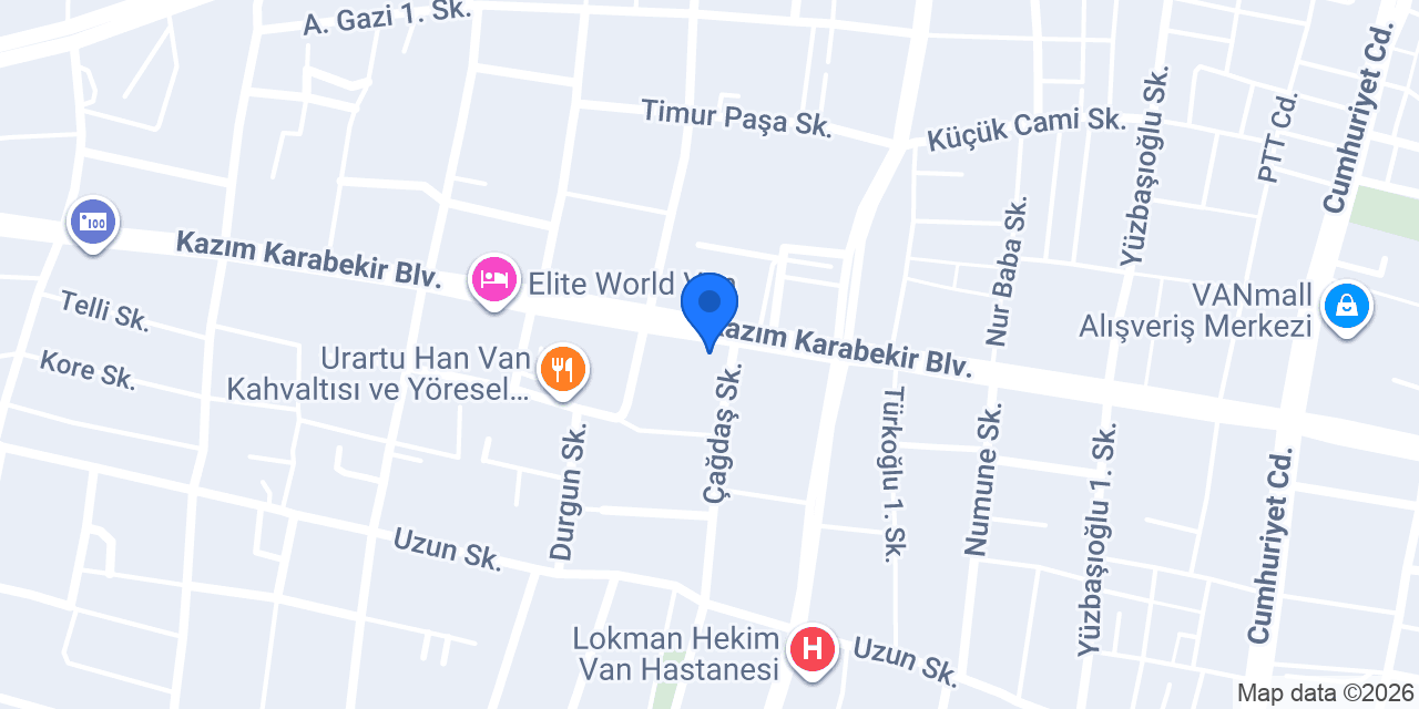 Van Fakülte Yeni Nesil Kütüphane konumu