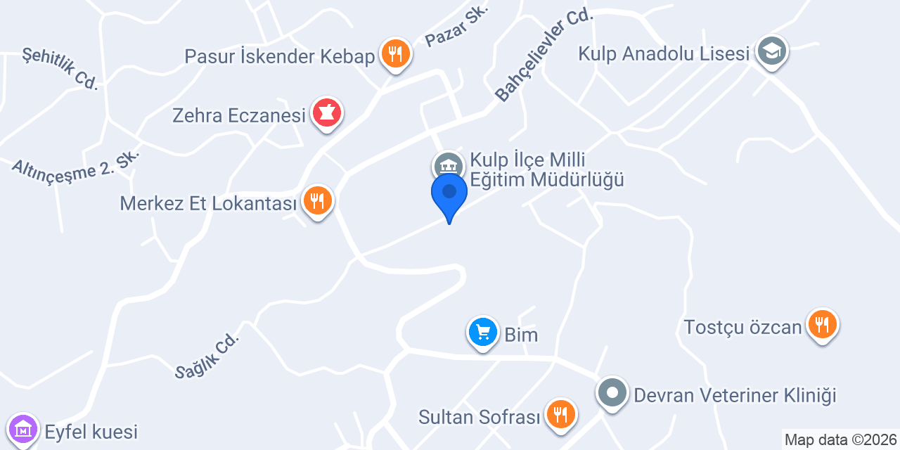 Andok Veteriner Kliniği konumu