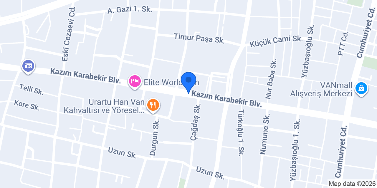 Özel Van Flydent Diş Kliniği konumu
