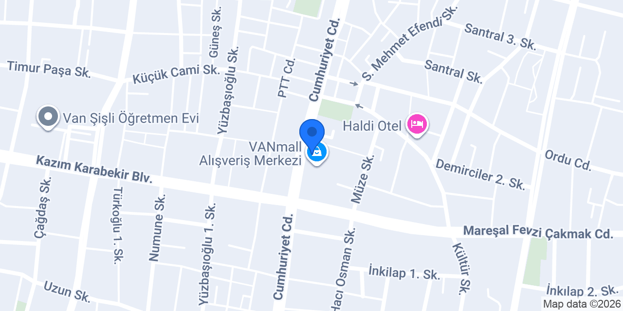 Muscent - Van Mall AVM konumu