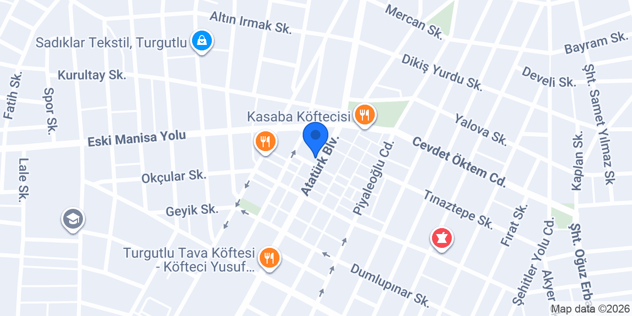 Turgutlu Köftecisi konumu