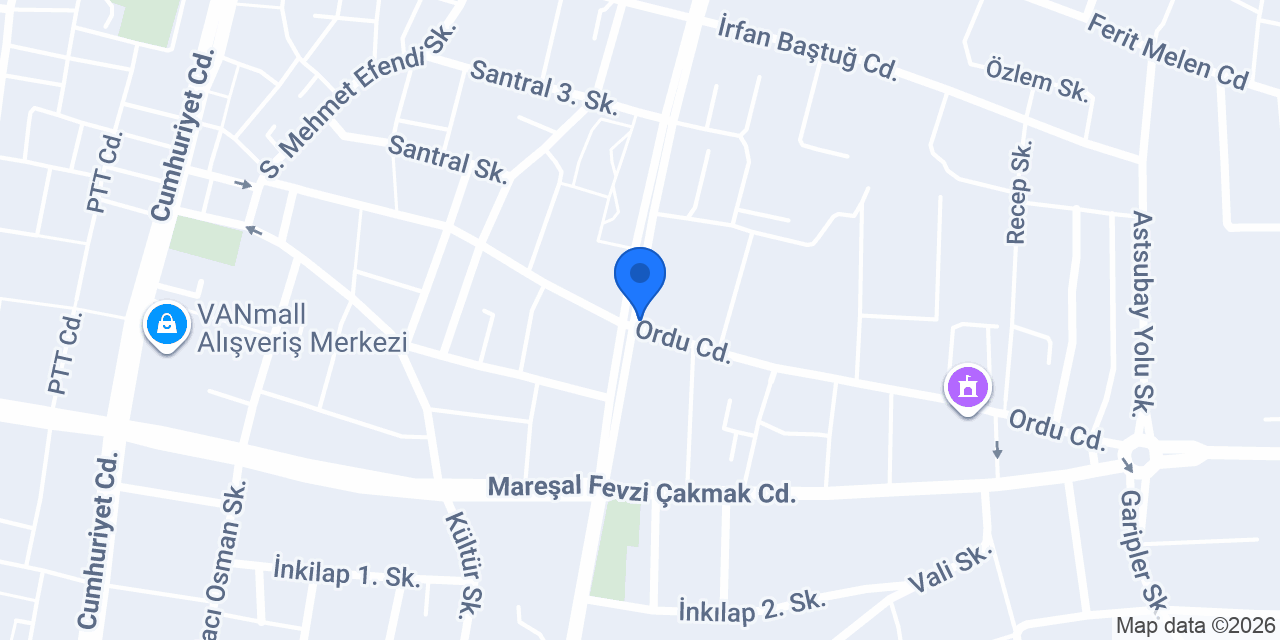 VAN MAVİ TUR TURİZM konumu