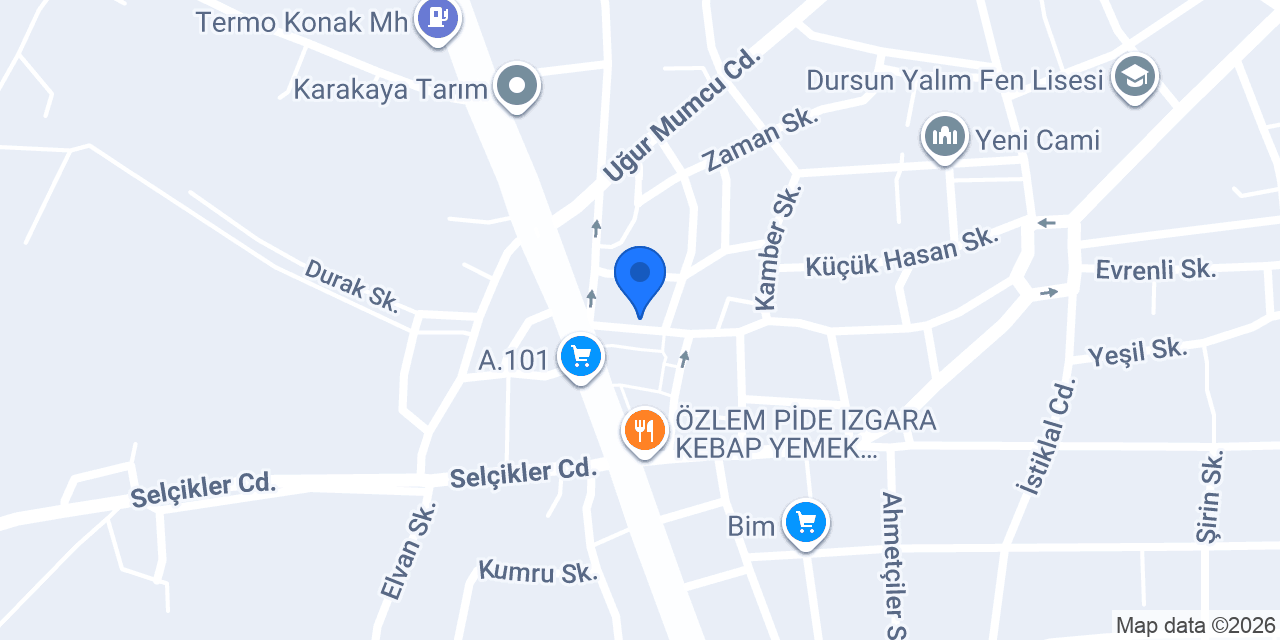 Amanoğlu kasap konumu