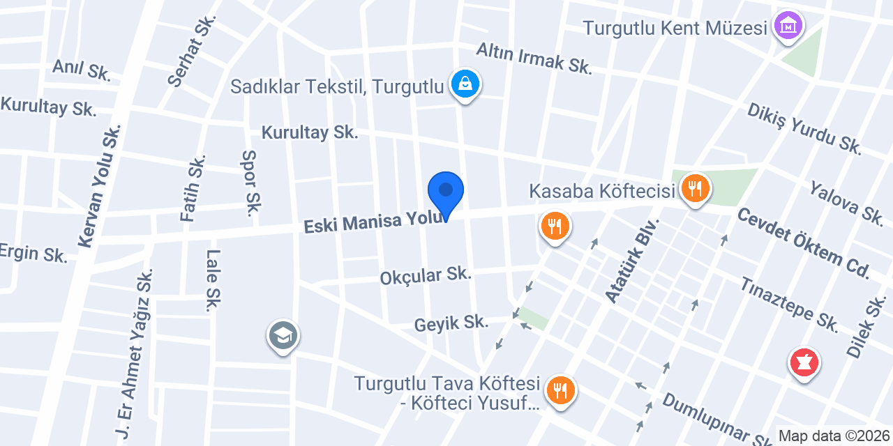 Turgutlu Spil Sürücü Kursu konumu