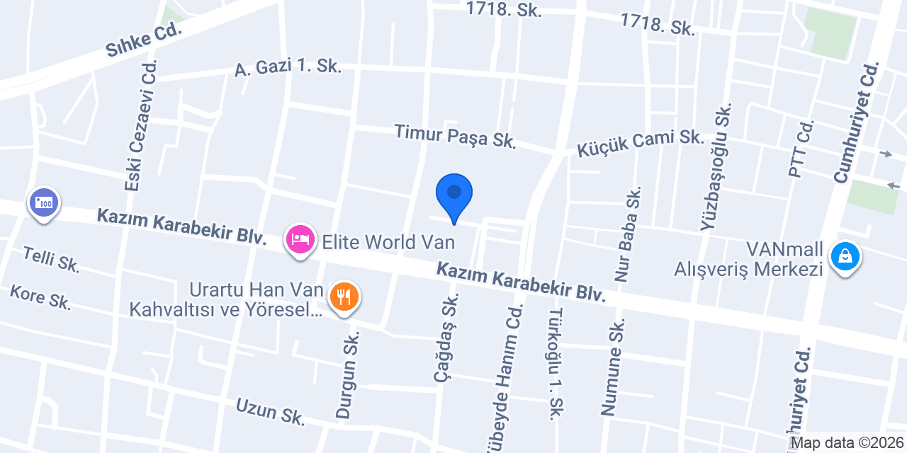 Van Şişli Öğretmen Evi konumu
