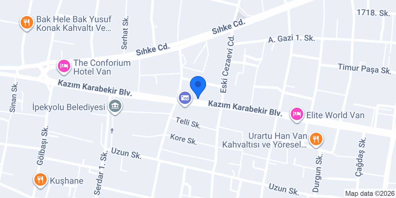 Katılımevim Van Şube konumu