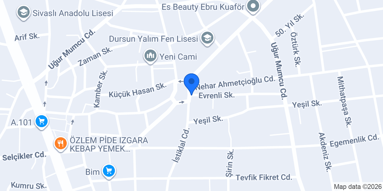 First Class Erkek Kuaförü konumu