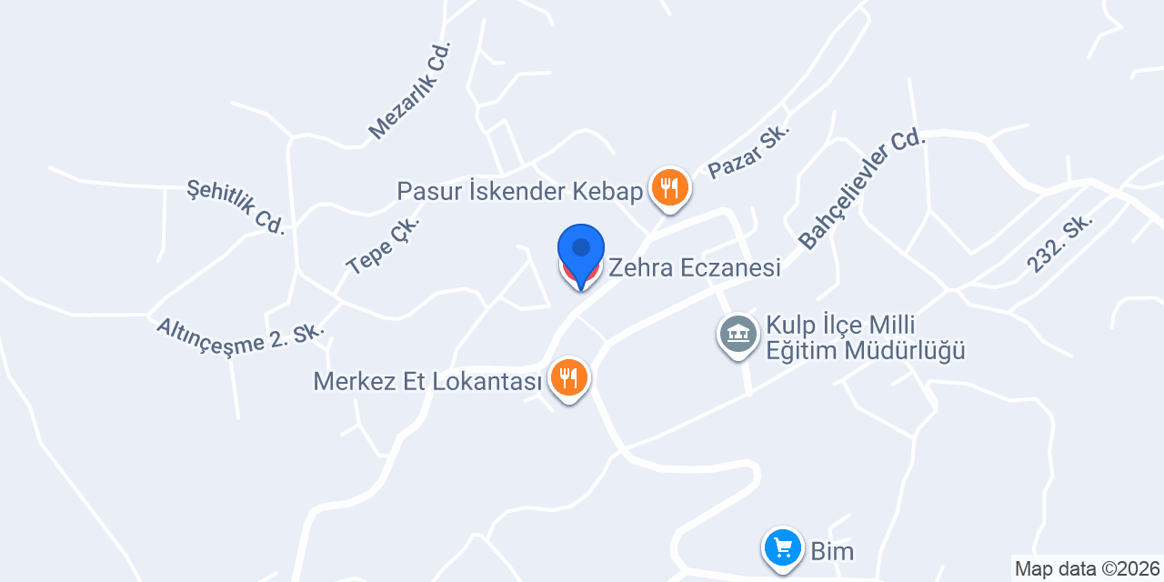 Zehra Eczanesi konumu