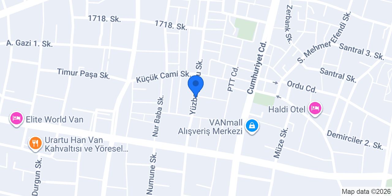 Harman Unlu Mamülleri Van konumu