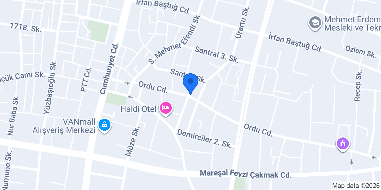 Van Kiralık Daire konumu